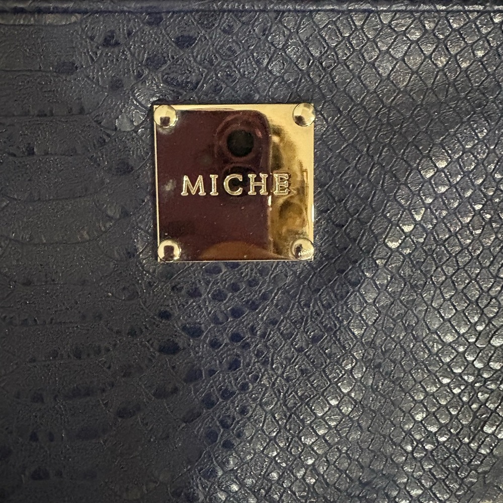 Miche leather Elegant Blue Tote - Picture 8 of 8